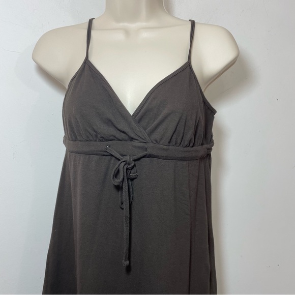 Standard James Perse cotton blend mini Dress empire waist brown size medium soft - Picture 2 of 8